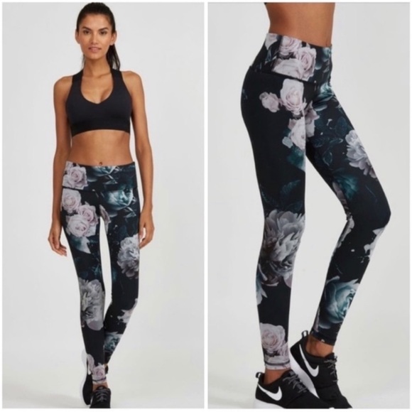 Noli Pants - Noli Active Black Allure Floral Leggings